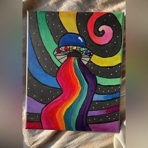 Spaceship galaxy painting